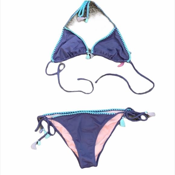 ✨ VS pink and purple tassel triangle bikini✨ - Picture 5 of 6